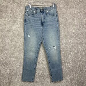 Madewell Jeans Womens 27 The Perfect Vintage Light‎ Wash Denim Frayed Hem